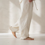 Organic sleepwear linen man trouser ecru