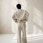 pyjamas set man in organic linen