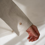 Sleeve beige pyjamas detail linen