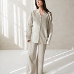 pyjamas set woman organic linen
