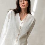Organic linen pyjamas top woman
