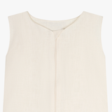 The linen sleeping bag in ecru