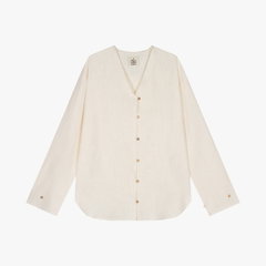 High quality linen sleepwear top blouse