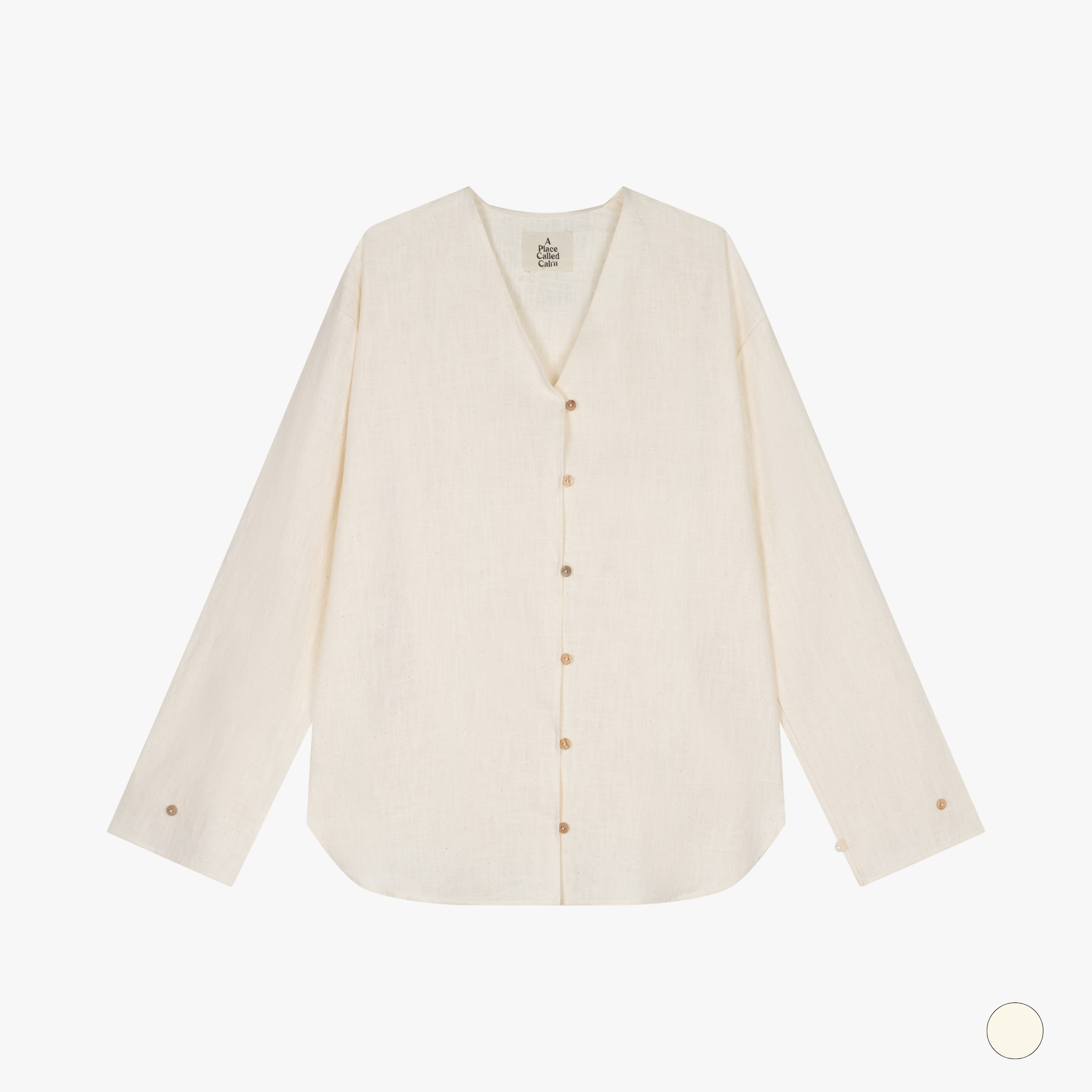 Organic Linen pyjama top ecru