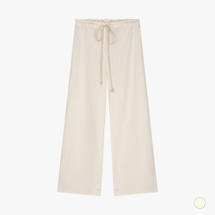 Organic linen trouser pyjama ecru