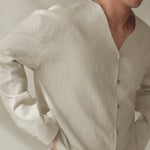 Blouse ecru sleepwear organic linen
